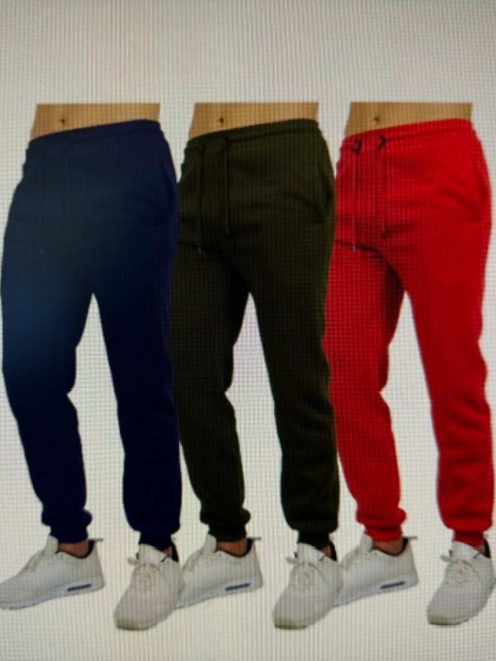 Blue Ice Galaxy Mens Slim Fit Fleece Jogger Sweatpants Red & Olive & Navy